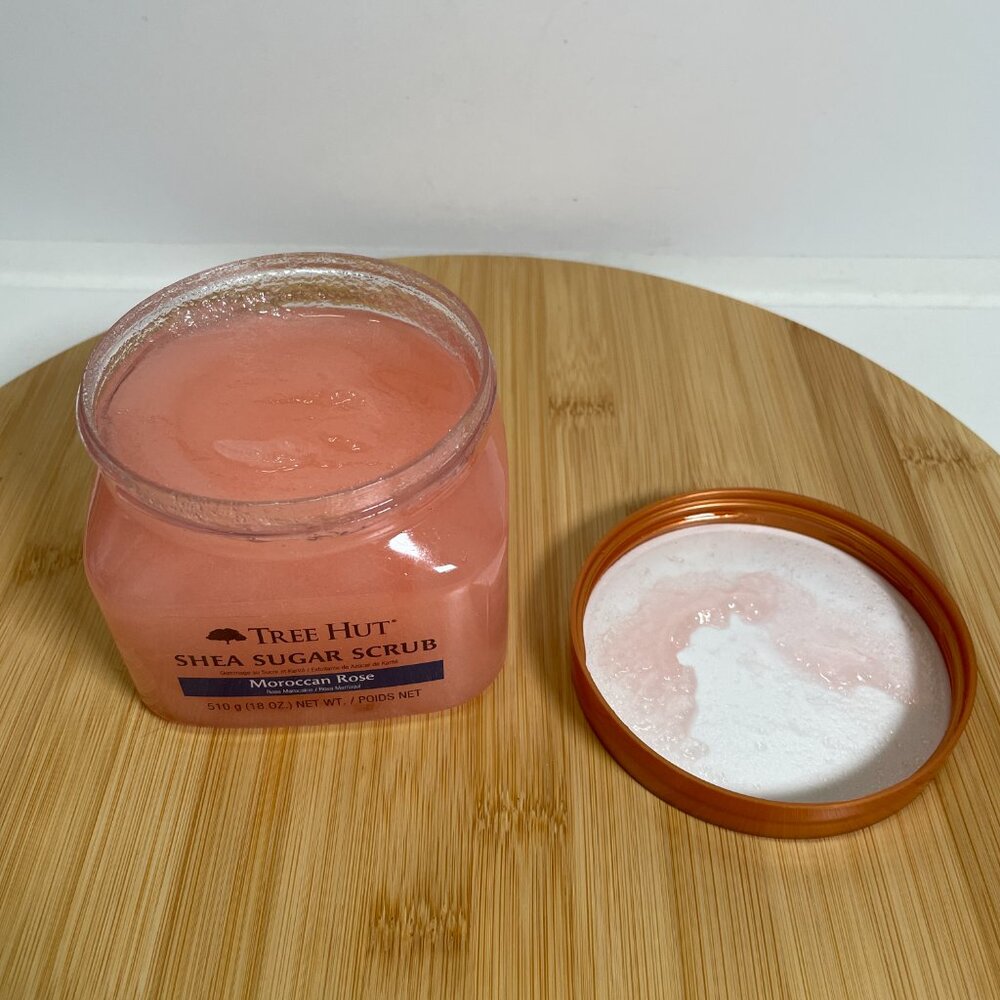 Tree Hut Moroccan Rose Shea Sugar Scrub 18 oz Exfoliating Hydrating Skin Care - Picture 6 of 6